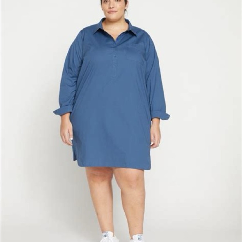 Universal Standard Odeon Stretch Poplin Shirtdress in M discontinued style